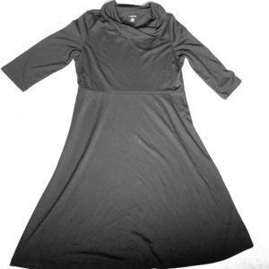 Black LandsEnd Ponte Knit Dress